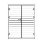 Porte ou menuiserie pour chalet bois - MH-DT-GG-WB - vue 1