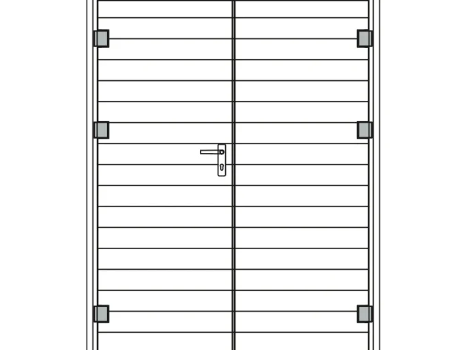 Porte ou menuiserie pour chalet bois - MH-DT-GG-WB - vue 1