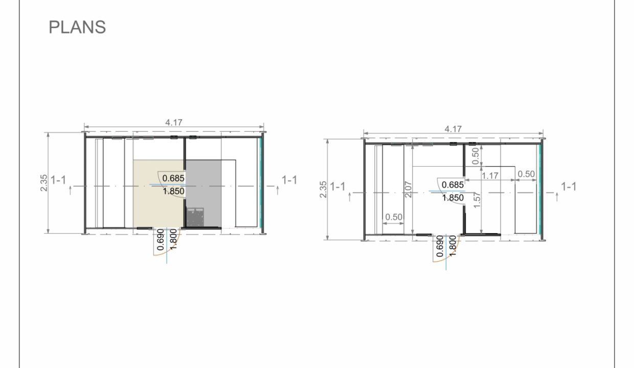 Plan - Sauna tonneau extérieur 2,4 x 4,3 m Delight Sauna tonneau