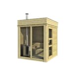 Sauna cube extérieur 2 x 2 m - vue extérieure