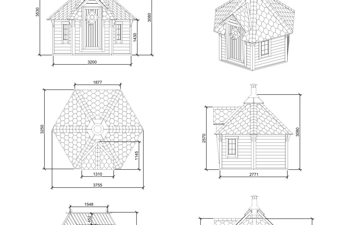 Plan - Cabine sauna extérieure 7 m²