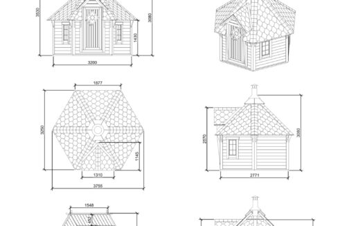 Plan - Cabine sauna extérieure 7 m²