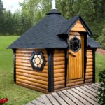 Cabine sauna extérieure 9,2 m² - vue extérieure