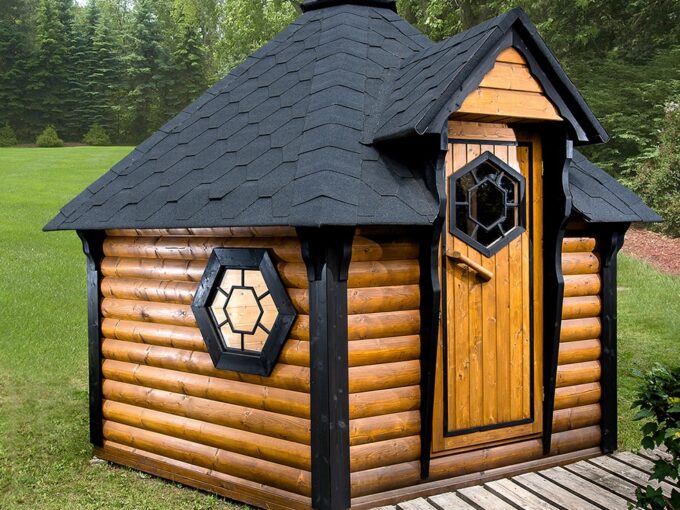 Cabine sauna extérieure 9,2 m² - vue extérieure