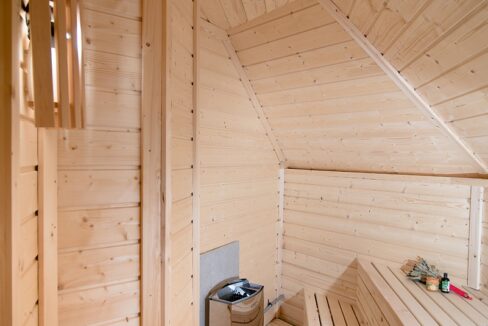 Cabine sauna extérieure 9,2 m² avec vestiaire - vue 2