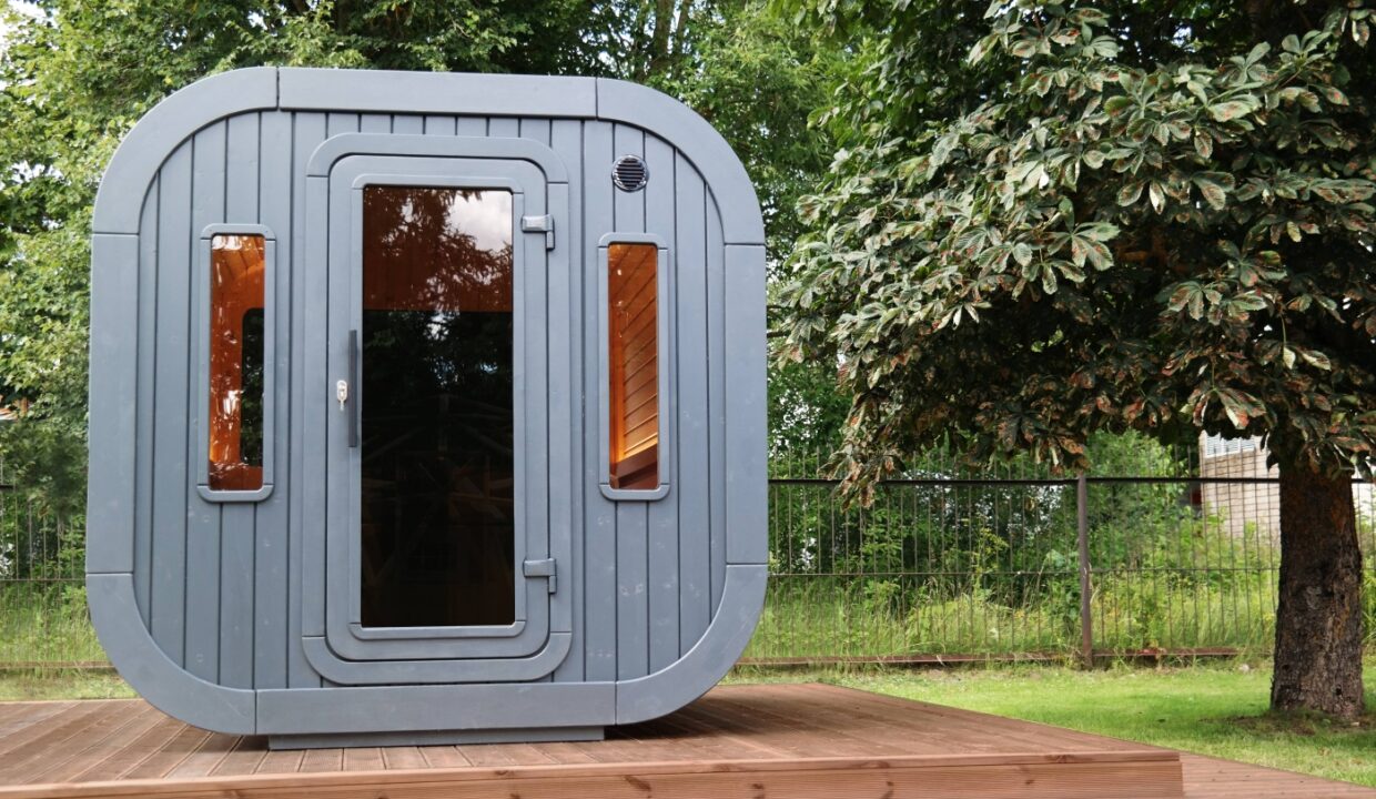 Sauna extérieur Luna 2,3 x 2,4 m - vue 1