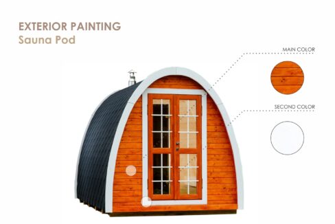 Sauna pod extérieur 2,4 x 2,3 en bois thermo-traité - vue 3