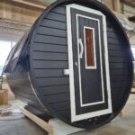 Sauna tonneau extérieur Ø1,9 x 1,63 m Sauna tonneau - vue extérieure