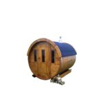 Sauna tonneau extérieur Ø1,9 x 2 m Sauna tonneau - vue extérieure