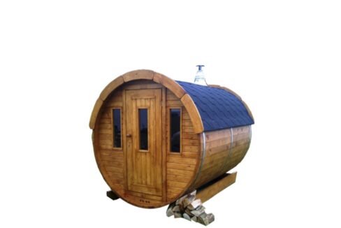Sauna tonneau extérieur Ø1,9 x 2 m Sauna tonneau - vue 1