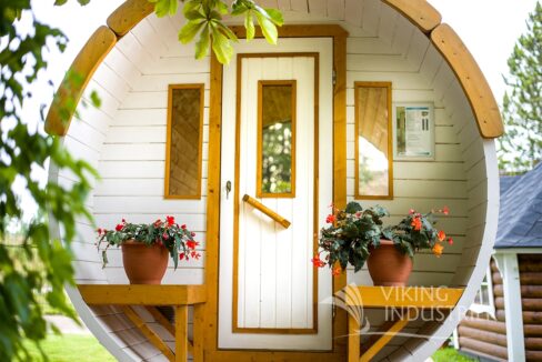 Sauna tonneau extérieur Ø1,9 x 3 m Sauna tonneau - vue 1