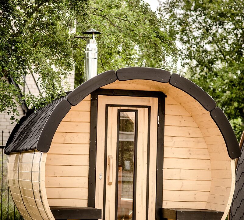 Sauna tonneau extérieur Ø1,9 x 3 m Sauna tonneau - vue 2