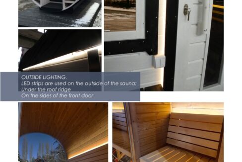 Sauna tonneau extérieur Ø2,2 x 2 m Sauna tonneau - vue 2