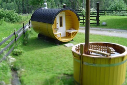 Sauna tonneau extérieur Ø2,2 x 3 m Sauna tonneau - vue 1