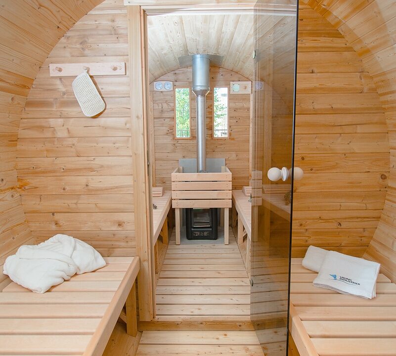 Sauna tonneau extérieur Ø2,2 x 4 m Sauna tonneau - vue 2