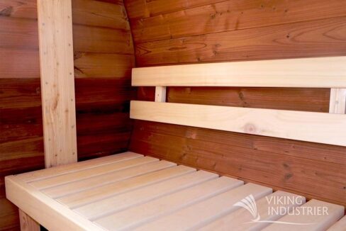 Sauna tonneau extérieur Ø1,9 x 2 m Sauna tonneau en bois thermo-traité - vue 2