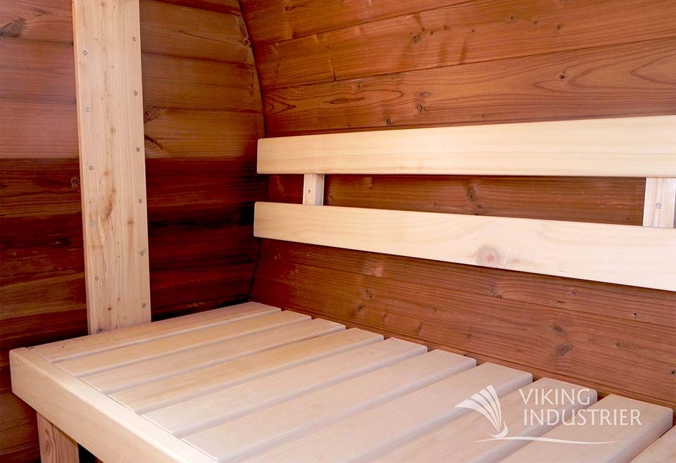 Sauna tonneau extérieur Ø1,9 x 2 m Sauna tonneau en bois thermo-traité - vue 2