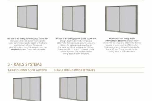 Système de portes coulissantes en aluminium - vue complémentaire