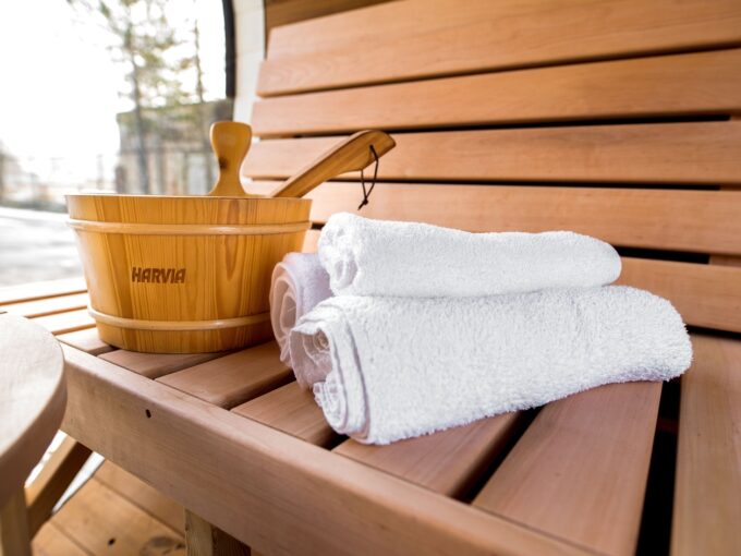 Seau de sauna en bois - vue principale