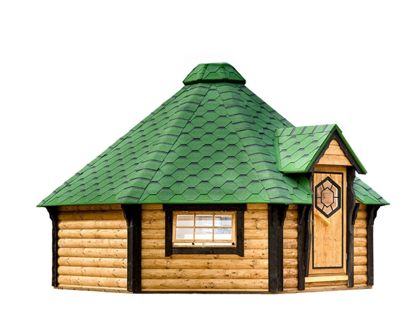 Cabane de camping octogonale 14,9 m² - vue extérieure