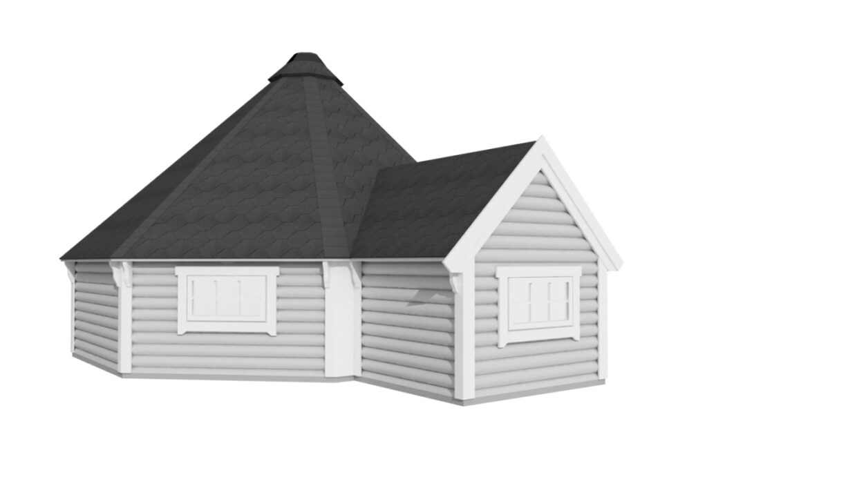 Cabane de camping 25 m² avec extension - vue complémentaire