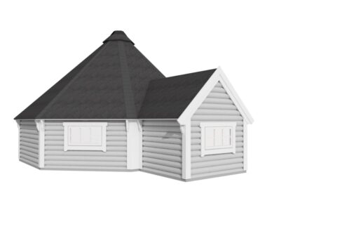 Cabane de camping 25 m² avec extension - vue complémentaire
