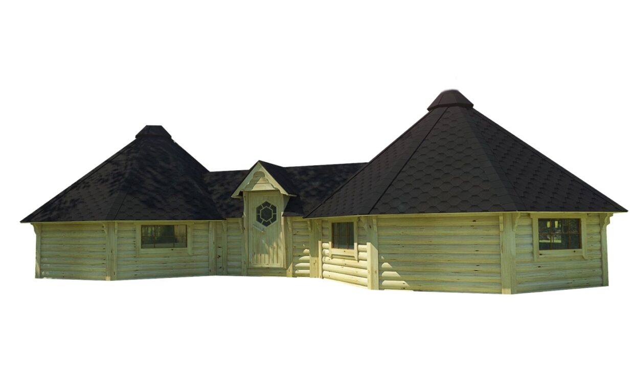 Double cabane de camping 33 m² - vue extérieure