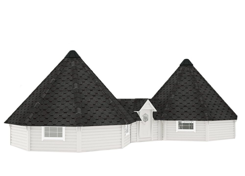 Double cabane de camping 50 m² - vue extérieure