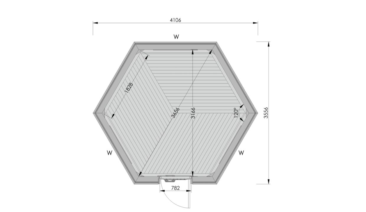 Plan du Cabane de camping en bois 9,2 m²