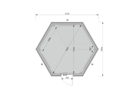 Plan du Cabane de camping en bois 9,2 m²