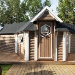 Kota de camping 17,2 m² avec deux extensions - vue extérieure