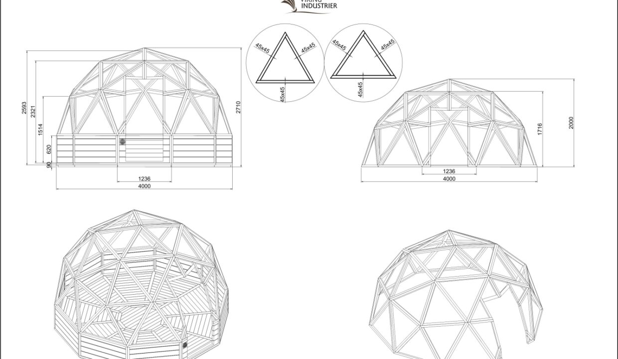 Plan du Dôme de camping panoramique 10 m²