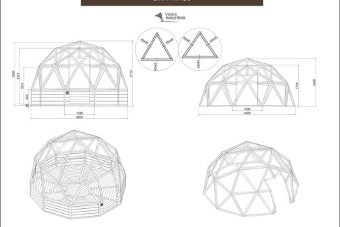Plan du Dôme de camping panoramique 10 m²