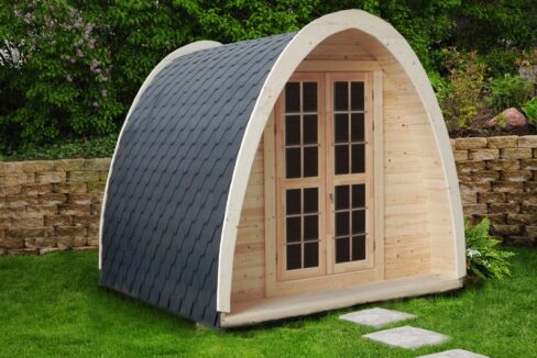 Pod de camping isolé 2,4 x 4 m - vue extérieure