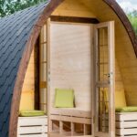 Pod de camping en bois 2,4 x 3 m - vue extérieure