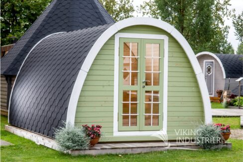 Pod de camping en bois 3,2 x 4,8 m - vue extérieure