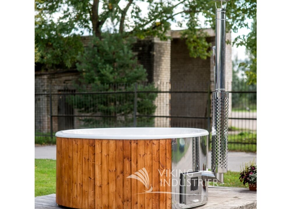Bain nordique en fibre avec poêle intégré Ø 1,8 m - vue complémentaire