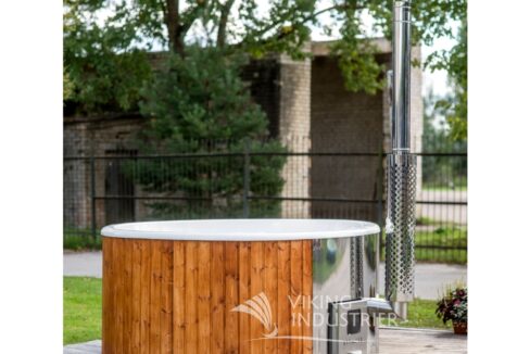 Bain nordique en fibre avec poêle intégré Ø 1,8 m - vue complémentaire