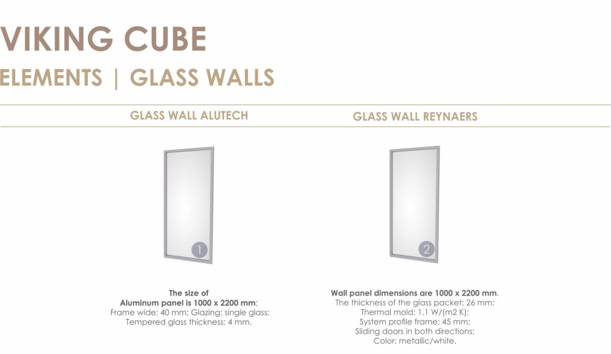 Paroi vitrée en aluminium pour cube de jardin - vue complémentaire