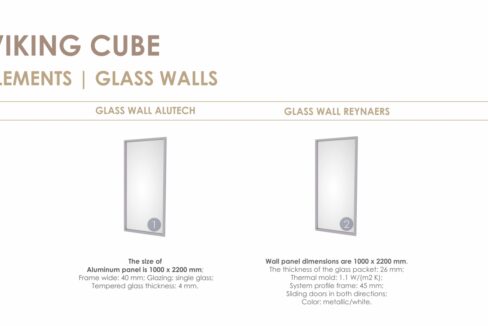 Paroi vitrée en aluminium pour cube de jardin - vue complémentaire