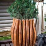 Bac à fleurs décoratif en bois - vue principale