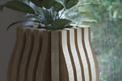 Bac à fleurs décoratif en bois - vue complémentaire