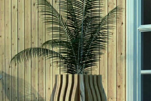 Bac à fleurs décoratif en bois - vue complémentaire