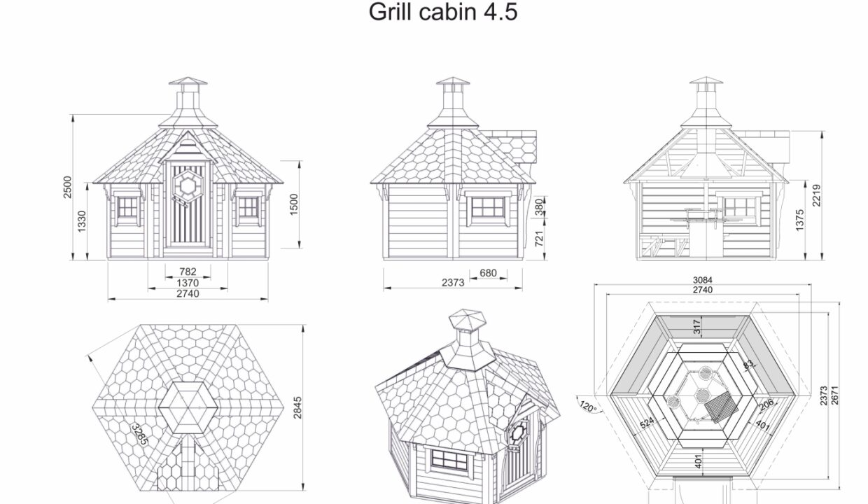 Plan de Kota grill en bois 4,5 m²