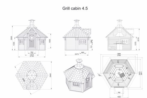 Plan de Kota grill en bois 4,5 m²