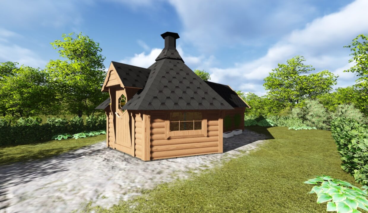 Kota grill en bois 9,2 m² avec extension - vue complémentaire