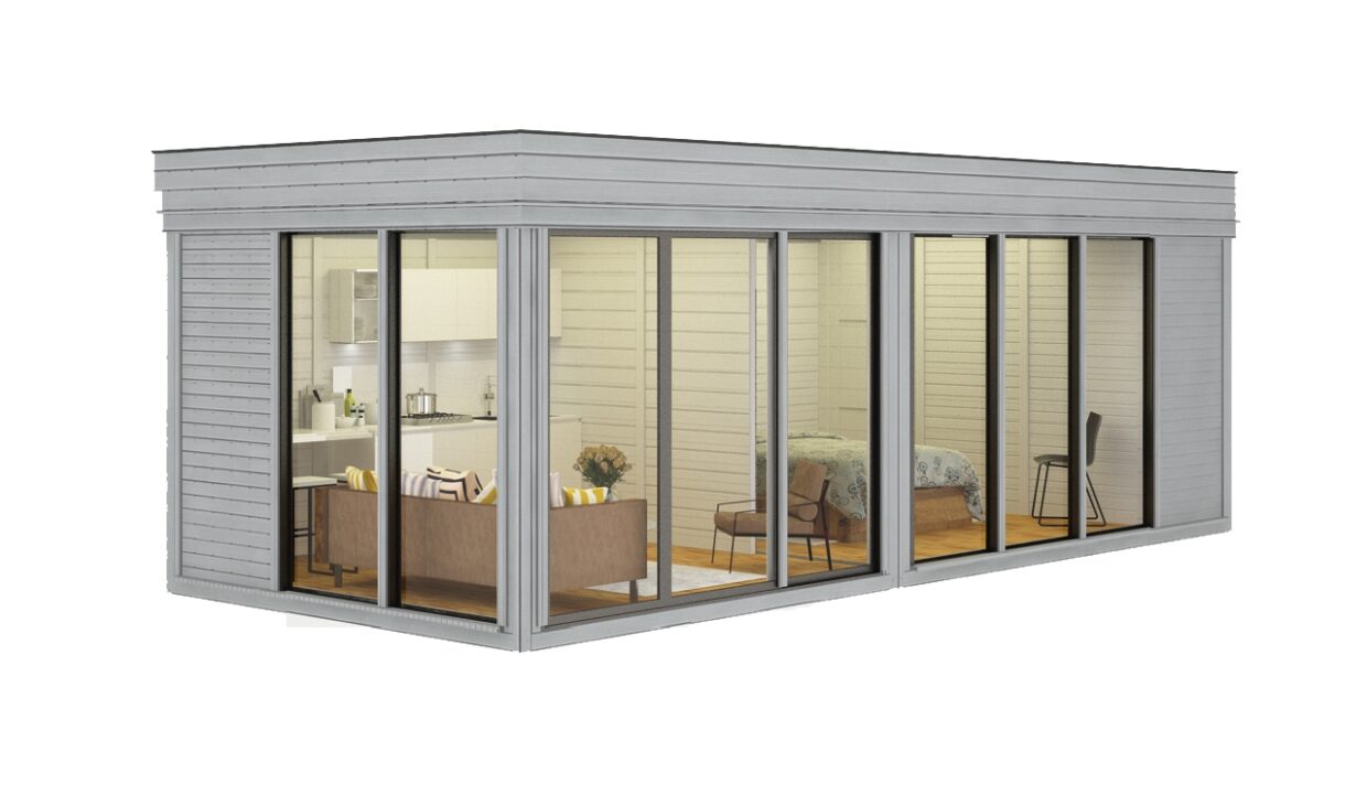 Cube glamping 3 x 7 m - vue principale