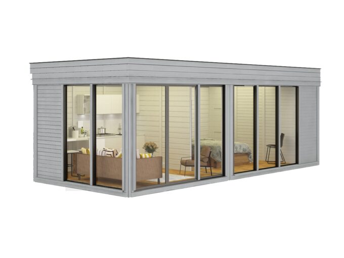 Cube glamping 3 x 7 m - vue principale