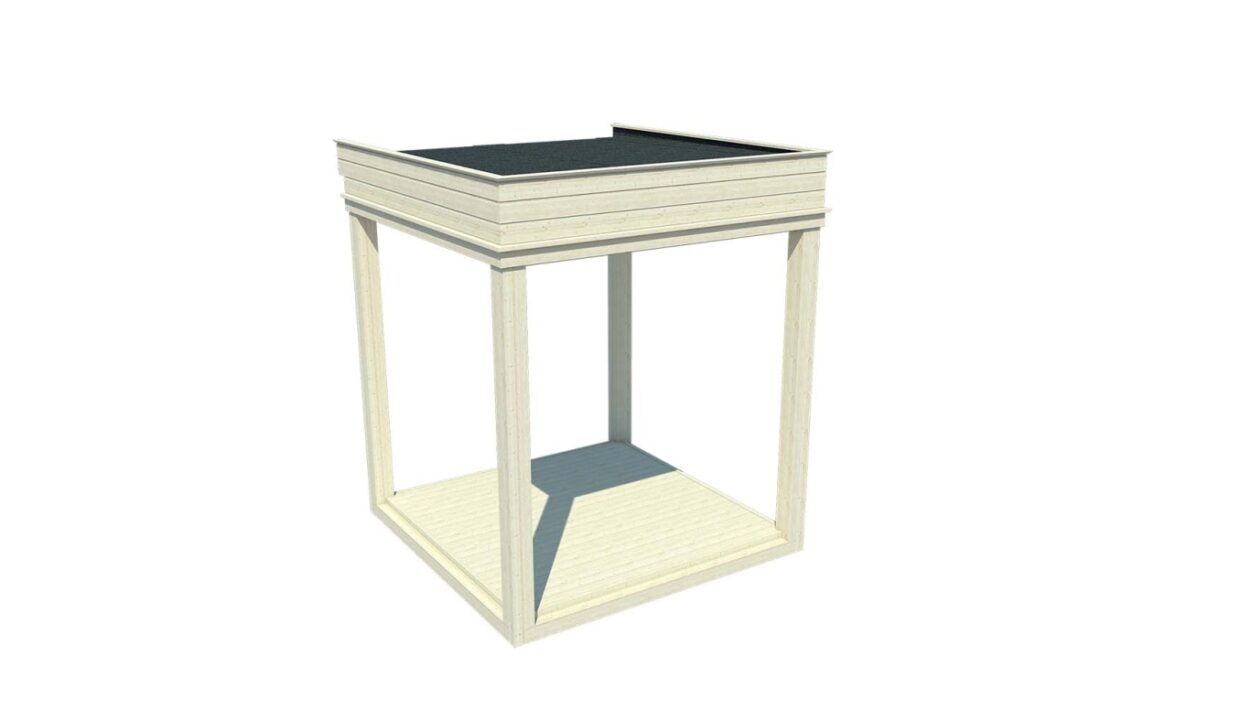 Ossature isolée pour cube de jardin 2 x 2 m - vue principale