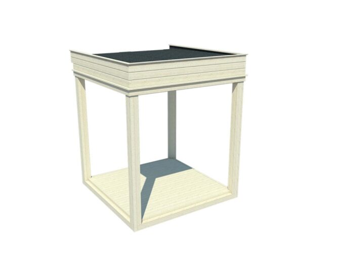 Ossature isolée pour cube de jardin 2 x 2 m - vue principale